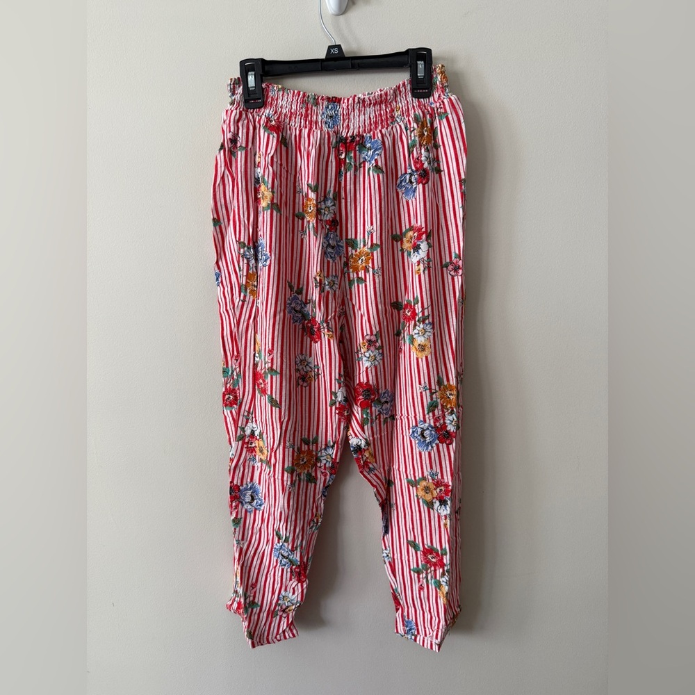 Colorful Floral Striped Bottoms